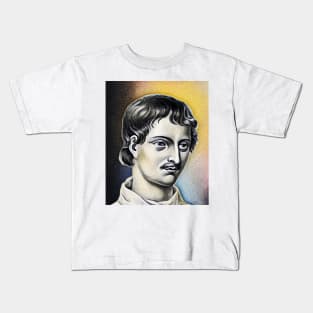 Giordano Bruno Yellow Portrait | Giordano Bruno Artwork 9 Kids T-Shirt